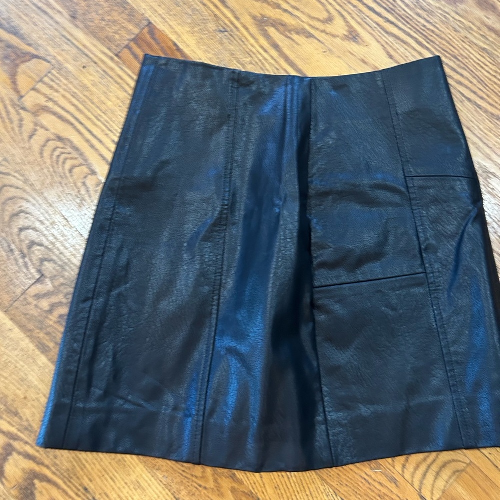 Faux Leather Mini-Skirt